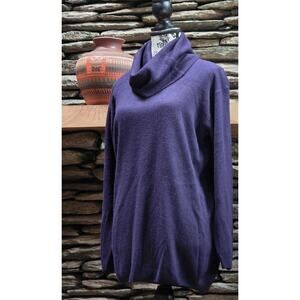 Size S Chaus Navy Blue Cowl Neck Sweater